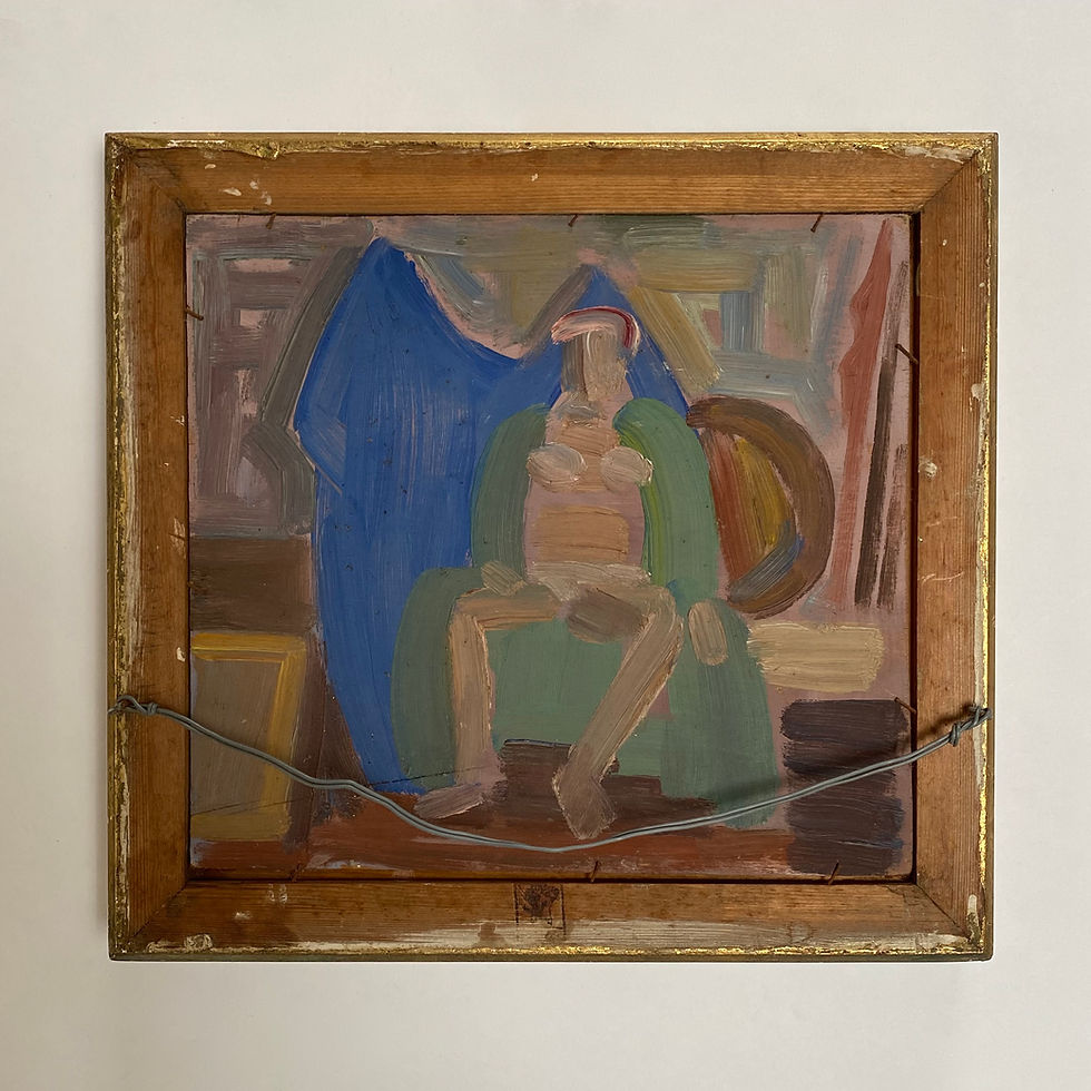 Danish d/s Fjord Landscape & Female Nude Painting - ANDERS GUDMUNDSEN-HOLMGREEN