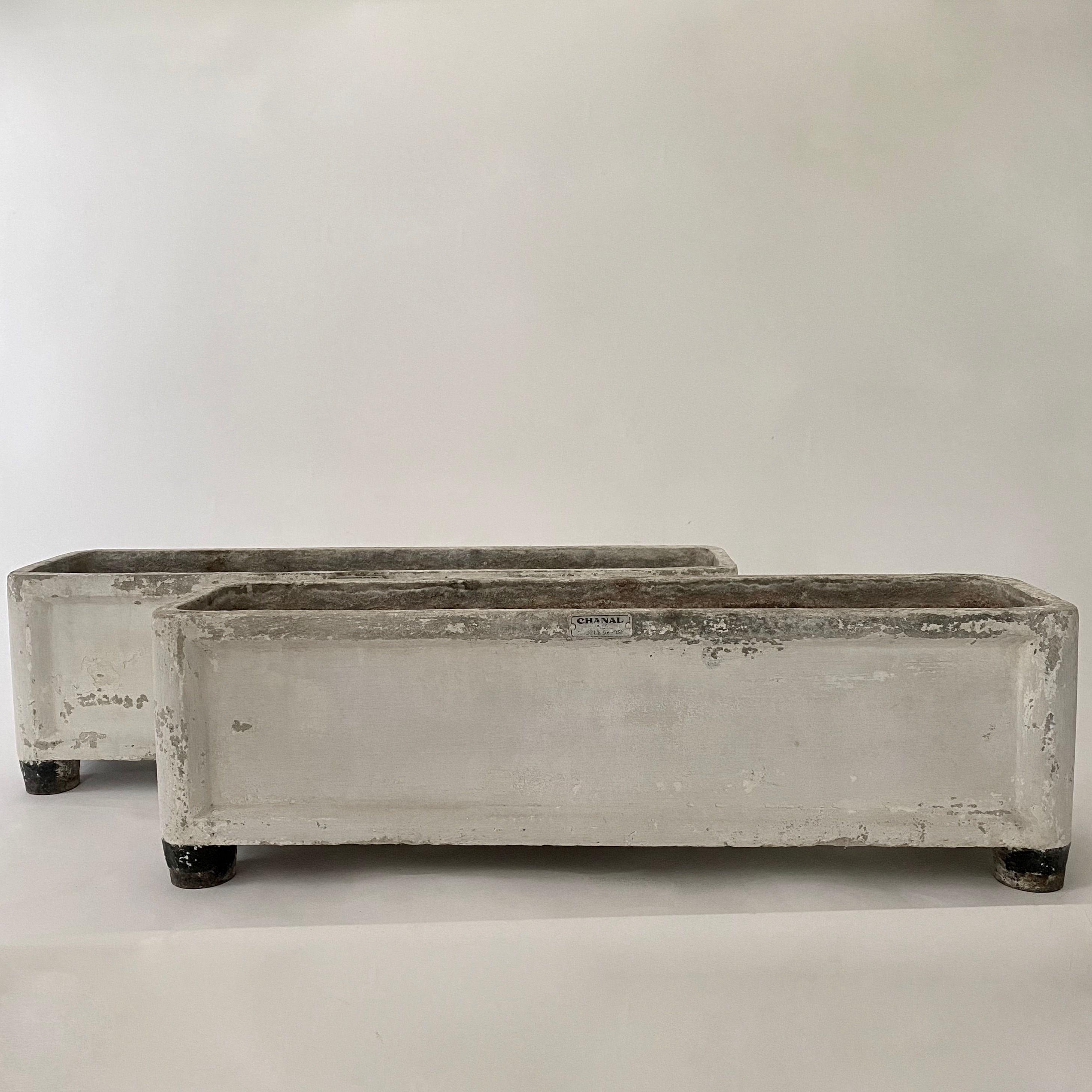 Pair of French Chanal Paris Rectangular Planters