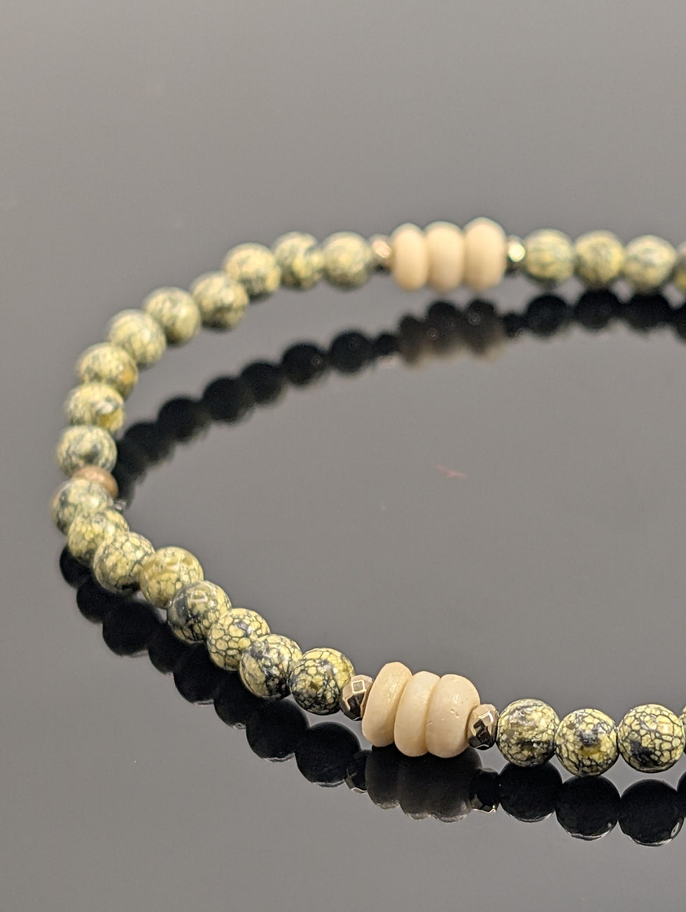 Thumbnail: Rhyolite, Quartz + Bone - Charm Edition Karma Bracelet 