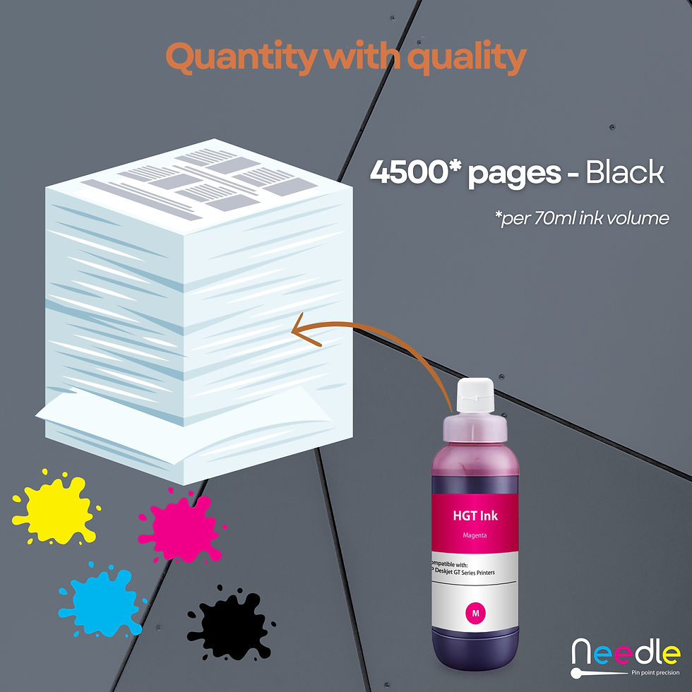 Thumbnail: Needle High Yield HP GT51/52  1 x 500ML  (MAGENTA) Inktank Refill ink