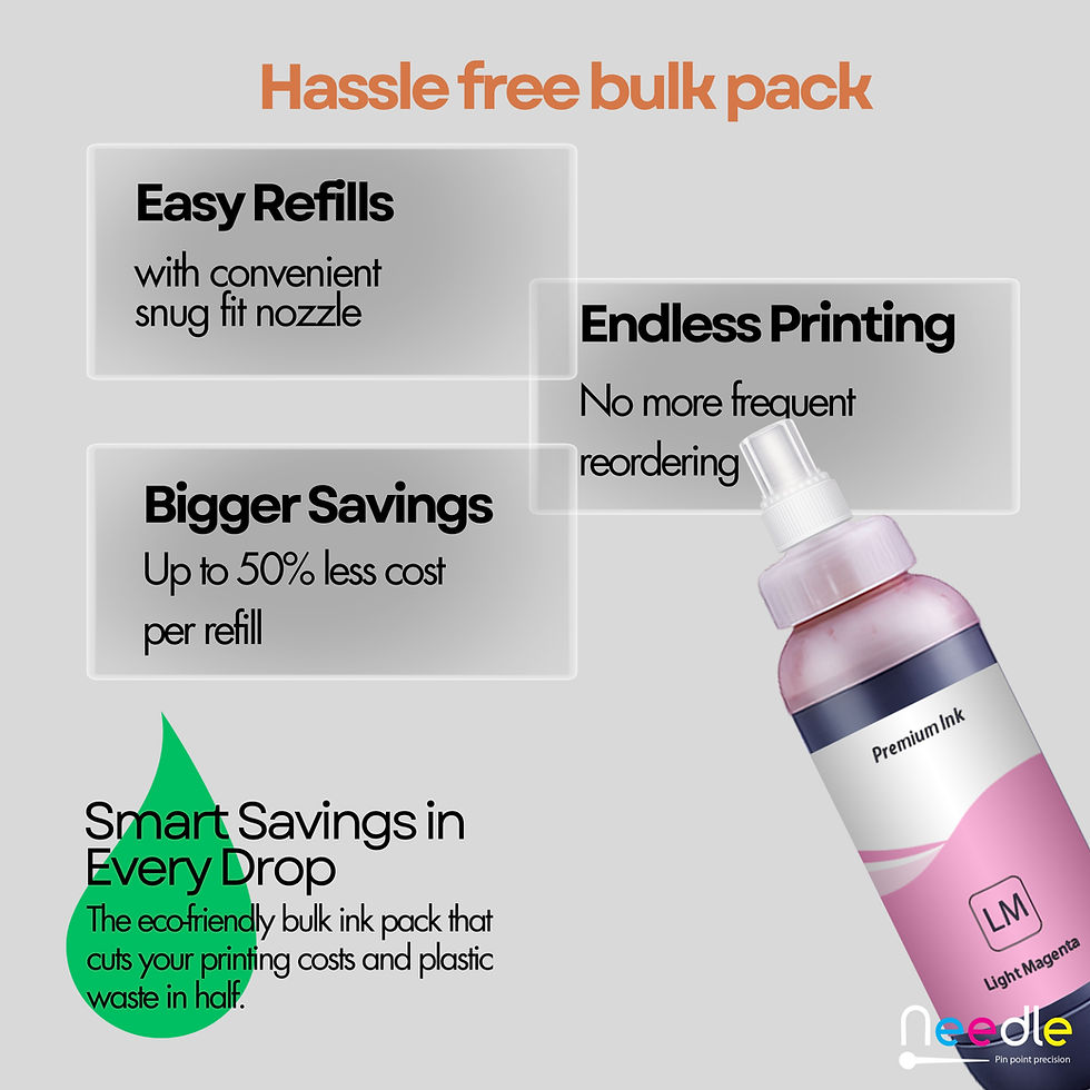 Thumbnail: Needle High Yield EP-673 1 x 500 ML (Lite magenta) Inktank Refill ink