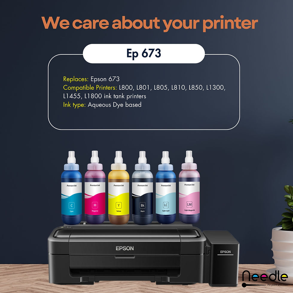 Thumbnail: Needle High Yield EP-673 6 x 1 ltr (CMYKLCLM )Inktank Refill ink