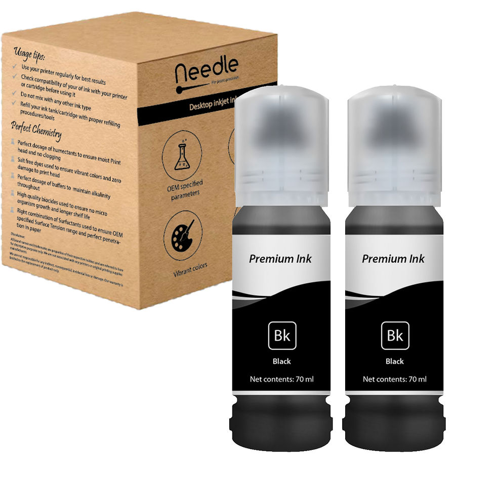 Thumbnail: Needle High Yield EP-001/003 2 x 70ML (Black ) Inktank Refill ink
