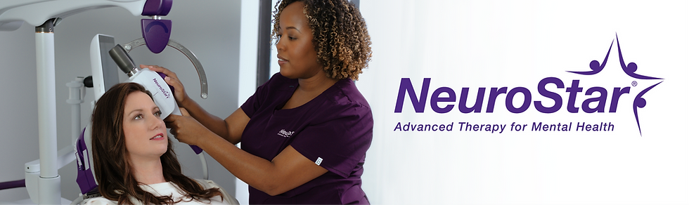 NeuroStar TMS equipment in use with a clinician and patient available at Pathways TMS