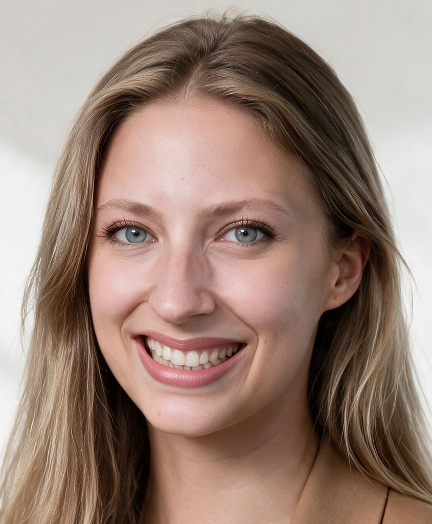Portrait d'une femme souriante, fond Home Office