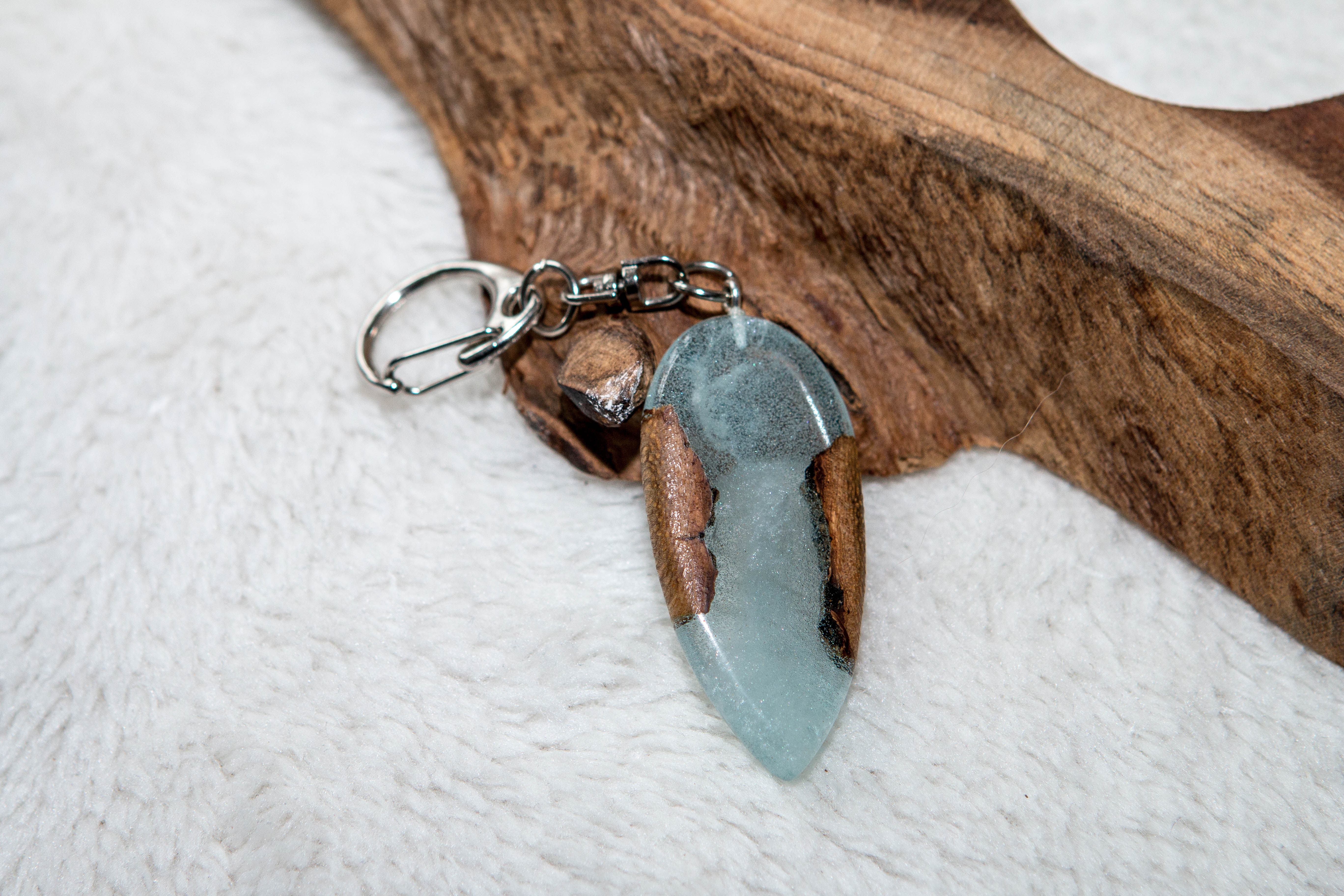 Soft blue keychain
