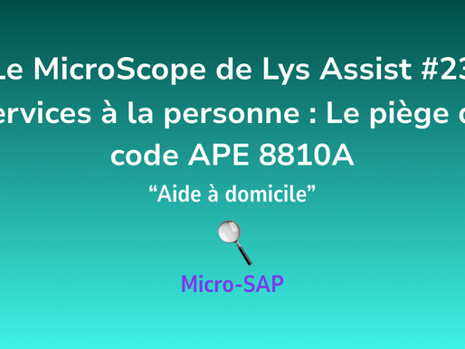 MicroScope #23 : Erreur n°1 dans les Services à la Personne : le piège du code APE 8810A