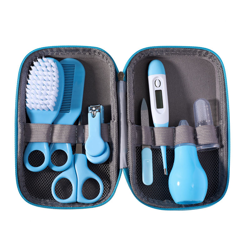 Newborn 8pcs/set Baby Health Care Nail Hair Thermometer Grooming Brush Kit Care