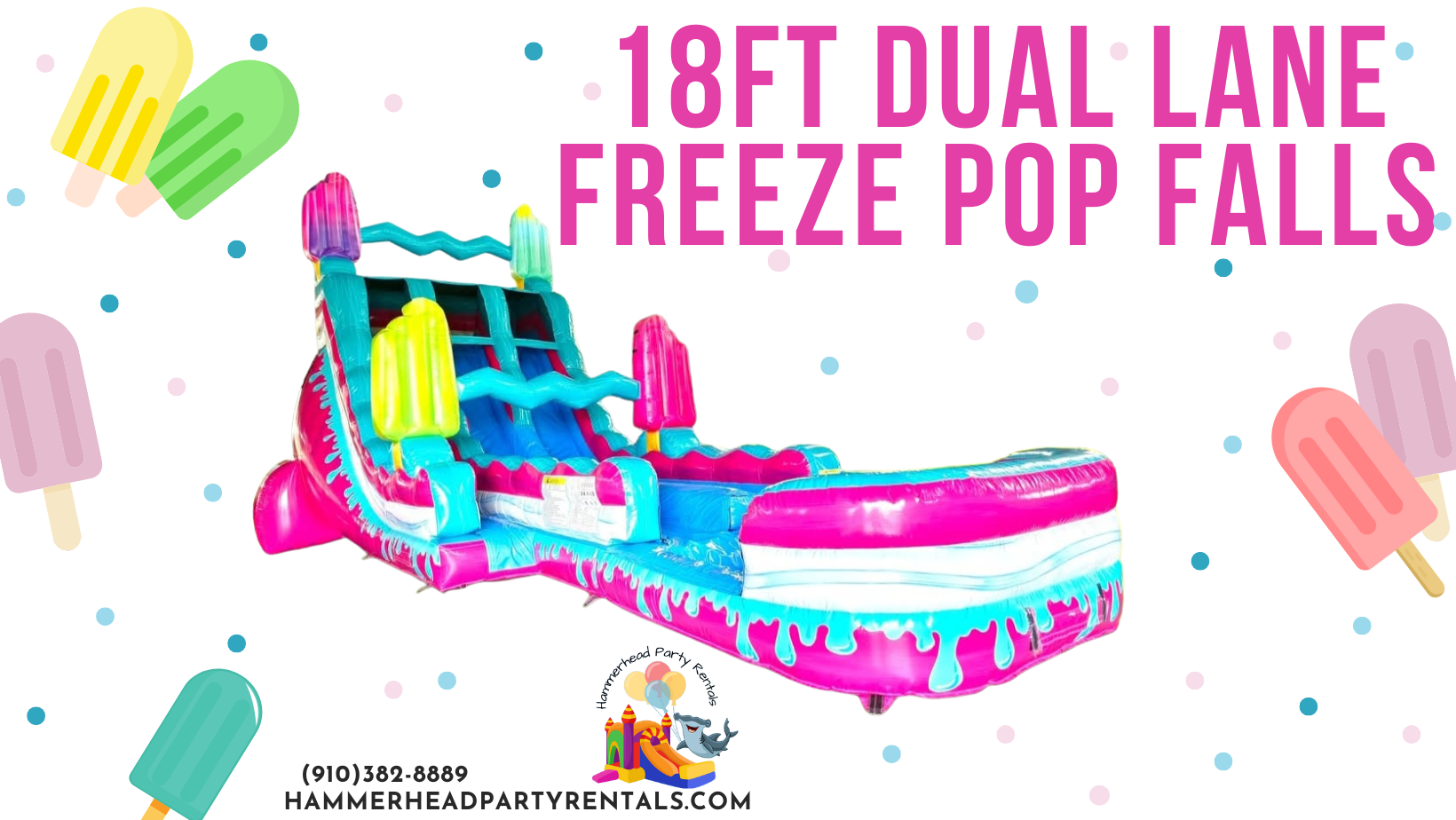 18ft Dual Lane Freeze Pop Falls (COMING SOON)