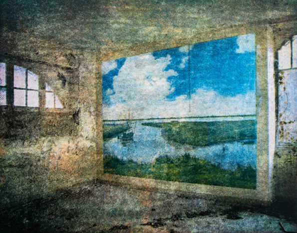 lieu abandonné, photogravure, couleur, Judith Millot