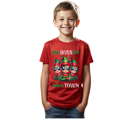 Colorful kids shirts and holiday-themed apparel designed by Spark Printing Group in Palm Beach County