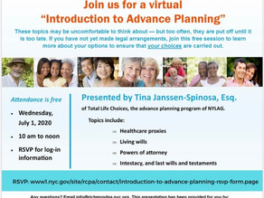 Introduction to Advance Planning (July 1, 2020)