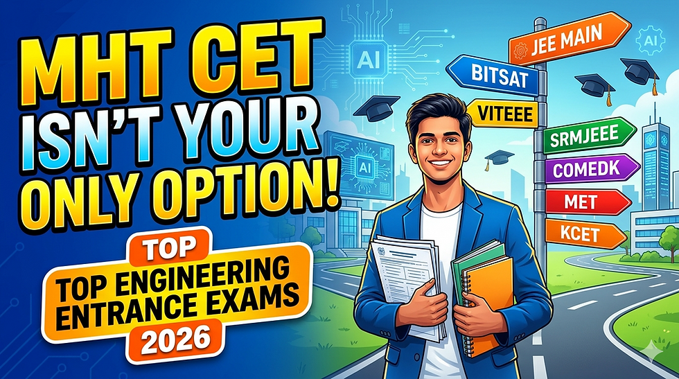 Student exploring alternative engineering entrance exams beyond MHT CET for 2026 admissions.