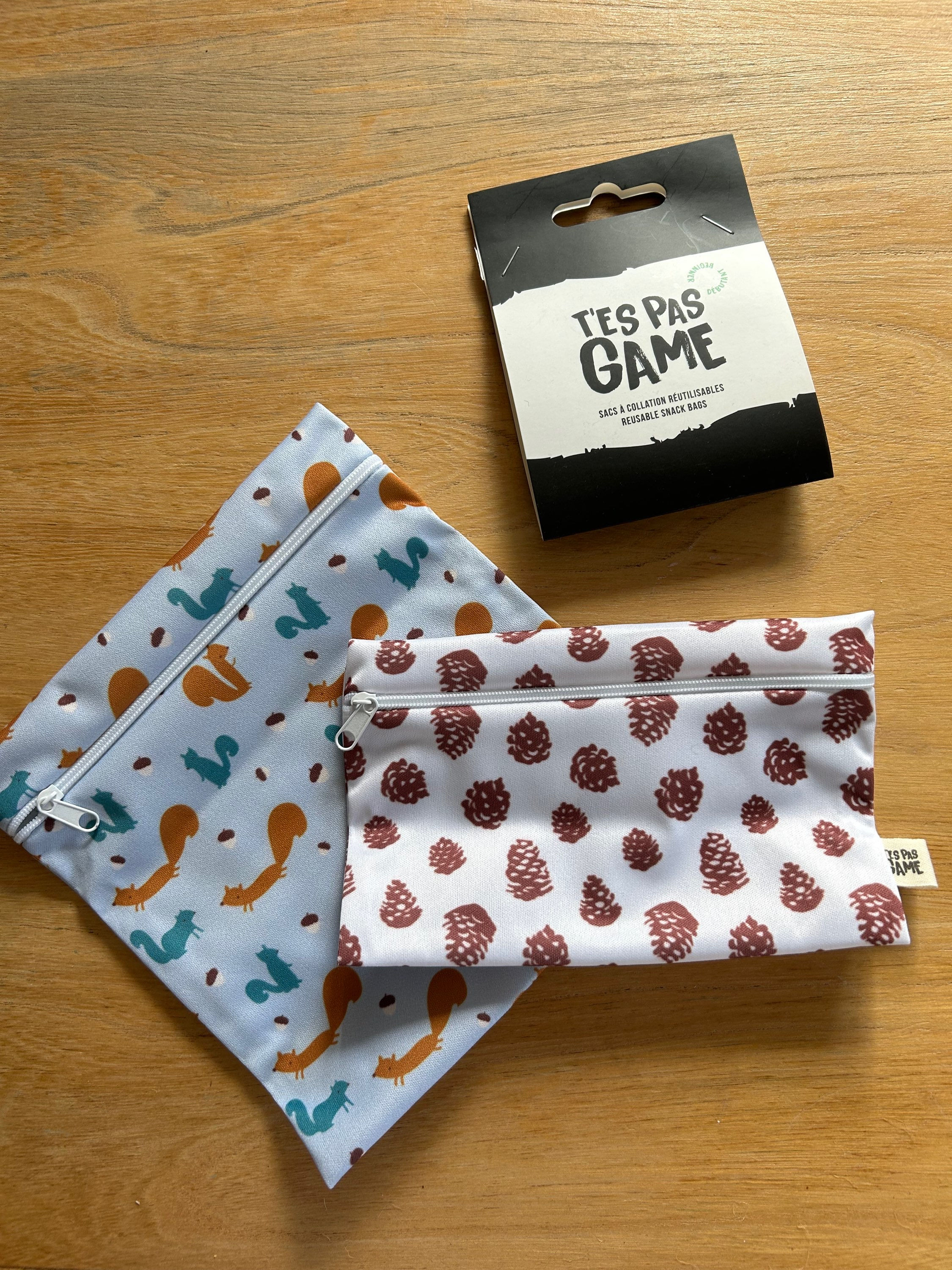 Sacs à collations réutilisables (paquet de 2)