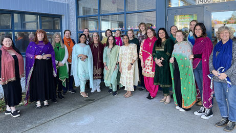 Students and staff at École Mission Central Elementary celebrate Diwali