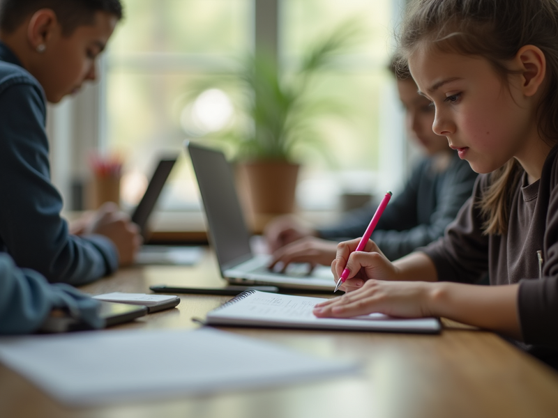 Children in a learning environment