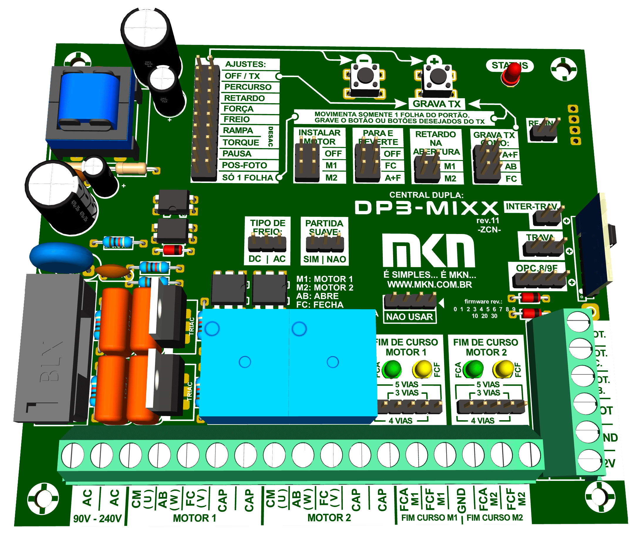 Central Pivotante Dupla DP3-Mixx