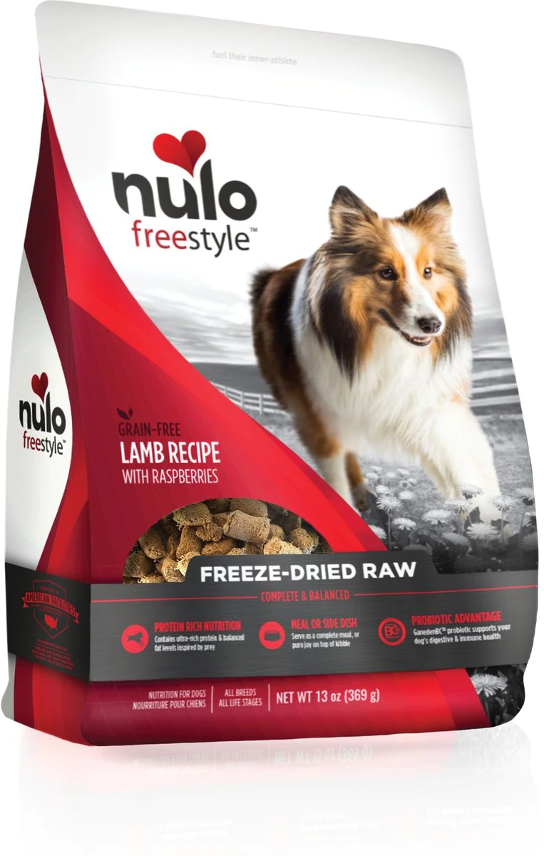 Nulo Freestyle Freeze-Dried Raw, Lamb Recipe with Raspberries