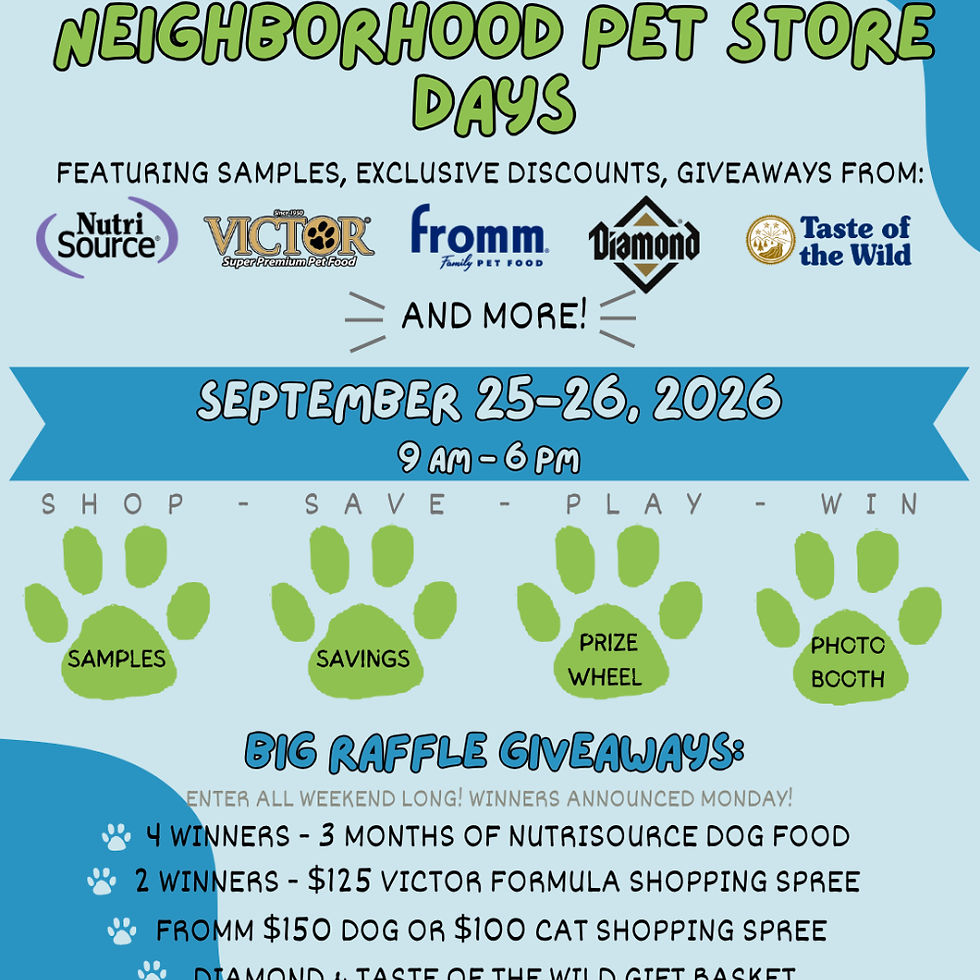 Neighborhood Pet Store Days