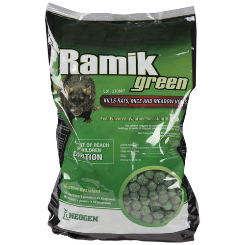 Ramik Green Rat, Mouse and Vole Poison, 4 rockine
