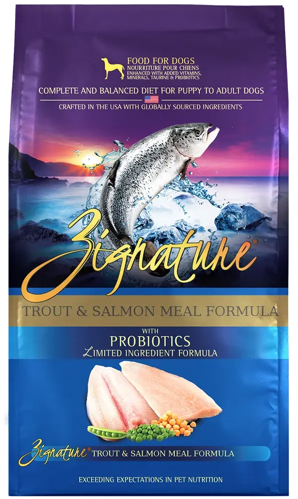 Zignature Trout & Salmon Formula with Probiotics