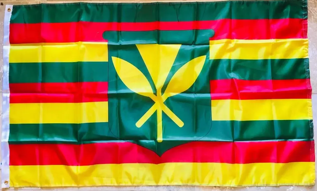 Kanaka Maoli Hawaiian 3'X5' Flag ROUGH TEX 100D