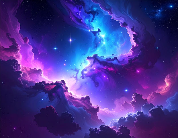 Firefly_A cosmos - nebula using these colours #2f6b99_#bf248c_#32204c PURPLE PINK BLUE 712