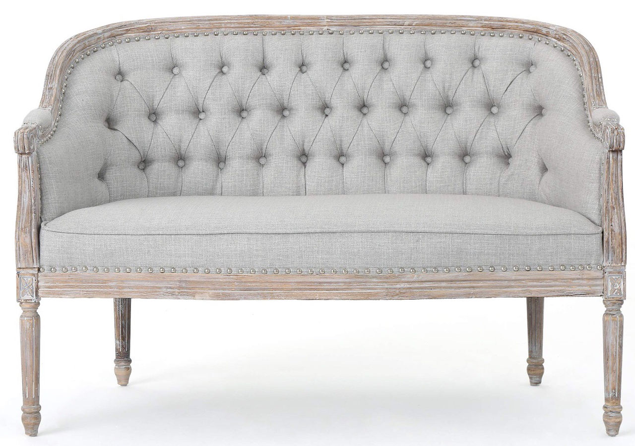 Gray settee love seat