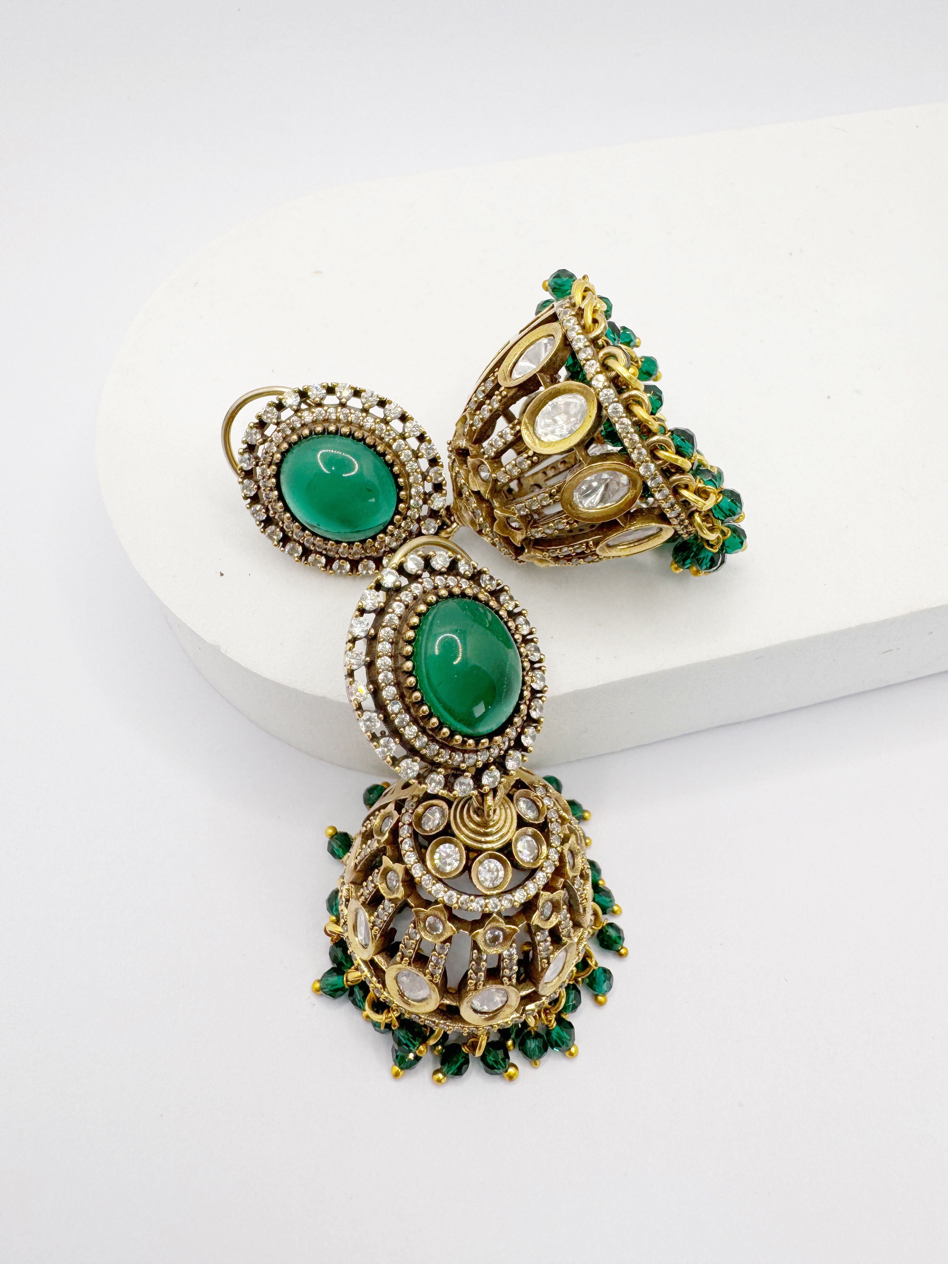 Majestic Gemstone Jhumki