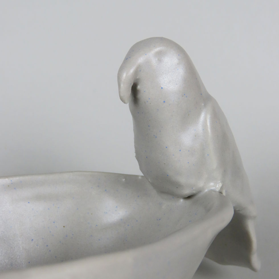 Thumbnail: Bird Trinket Bowls - Matte Grey