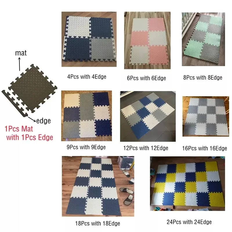 Thumbnail: EVA Foam Baby Play Mat 30x30cm Soft Interlocking Puzzle Floor Tiles for Kids