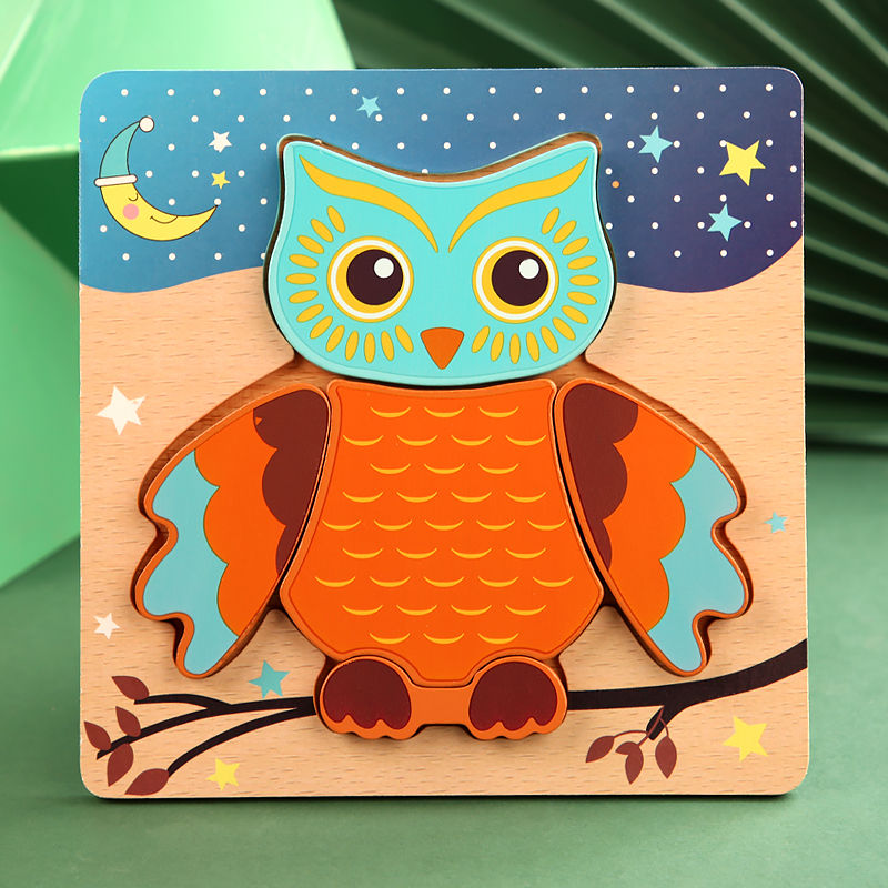 Thumbnail: 3D Wooden Animal Puzzle for Early Learning Kids