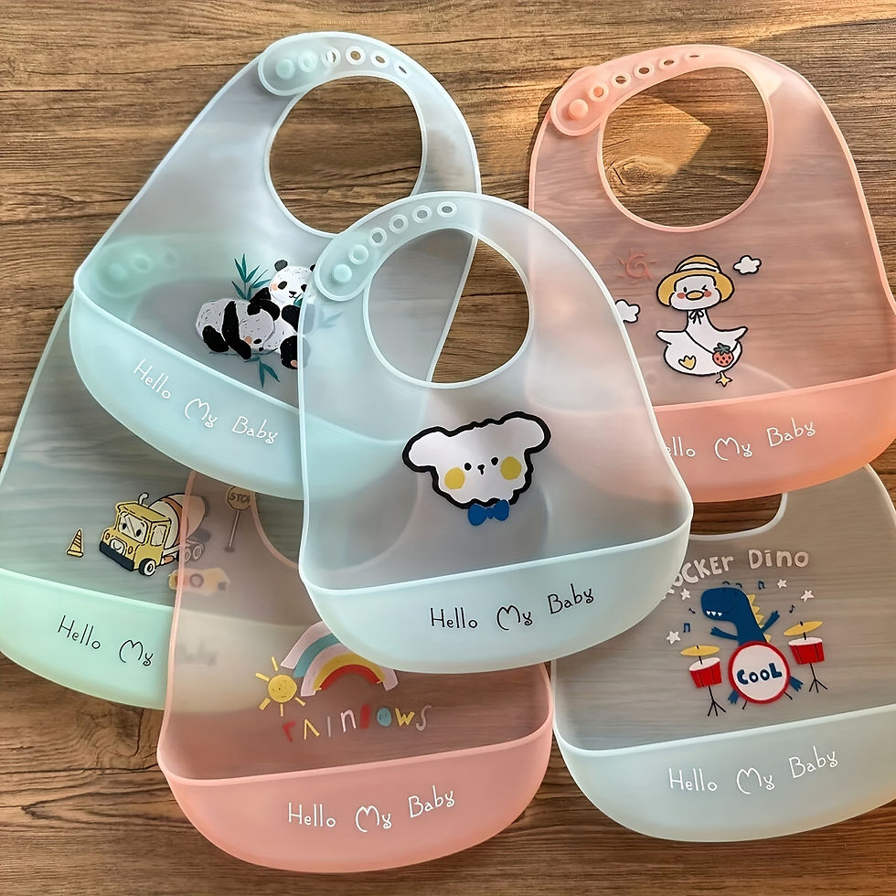 Thumbnail: Silicone Baby Bib Set for Toddler Feeding Time