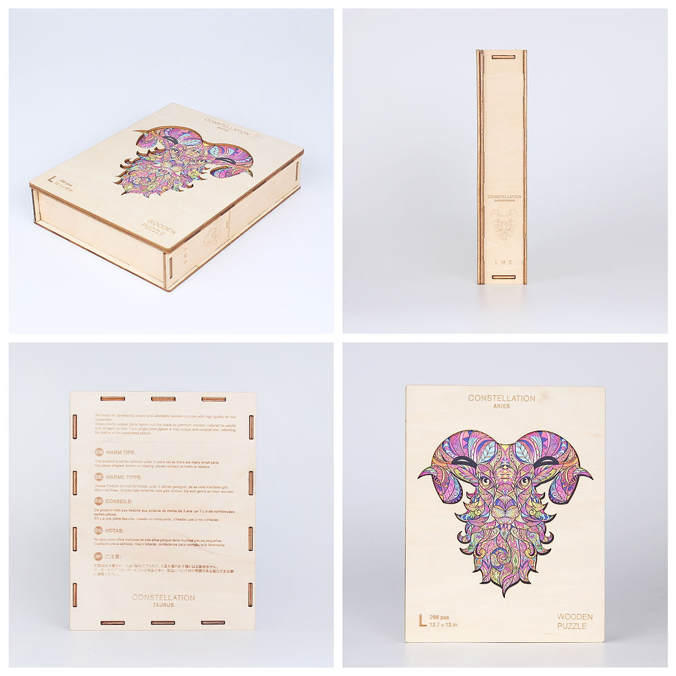 Thumbnail: WOODBESTS 3D Wooden Animal Puzzle Jigsaw DIY Craft Toy for Kids