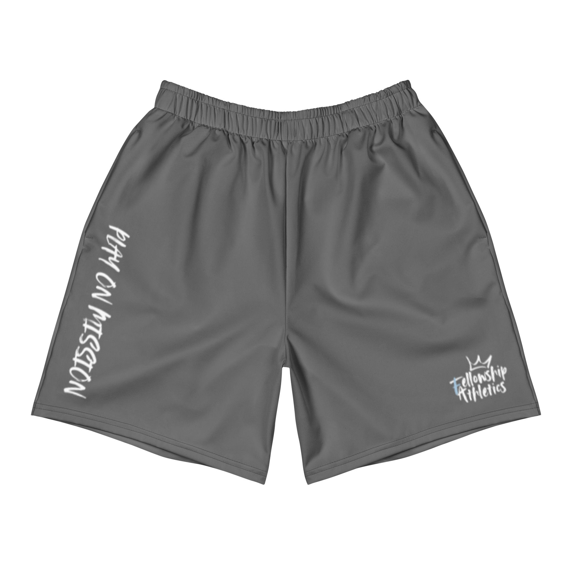 Custom Grey Play on Mission Athletic Shorts