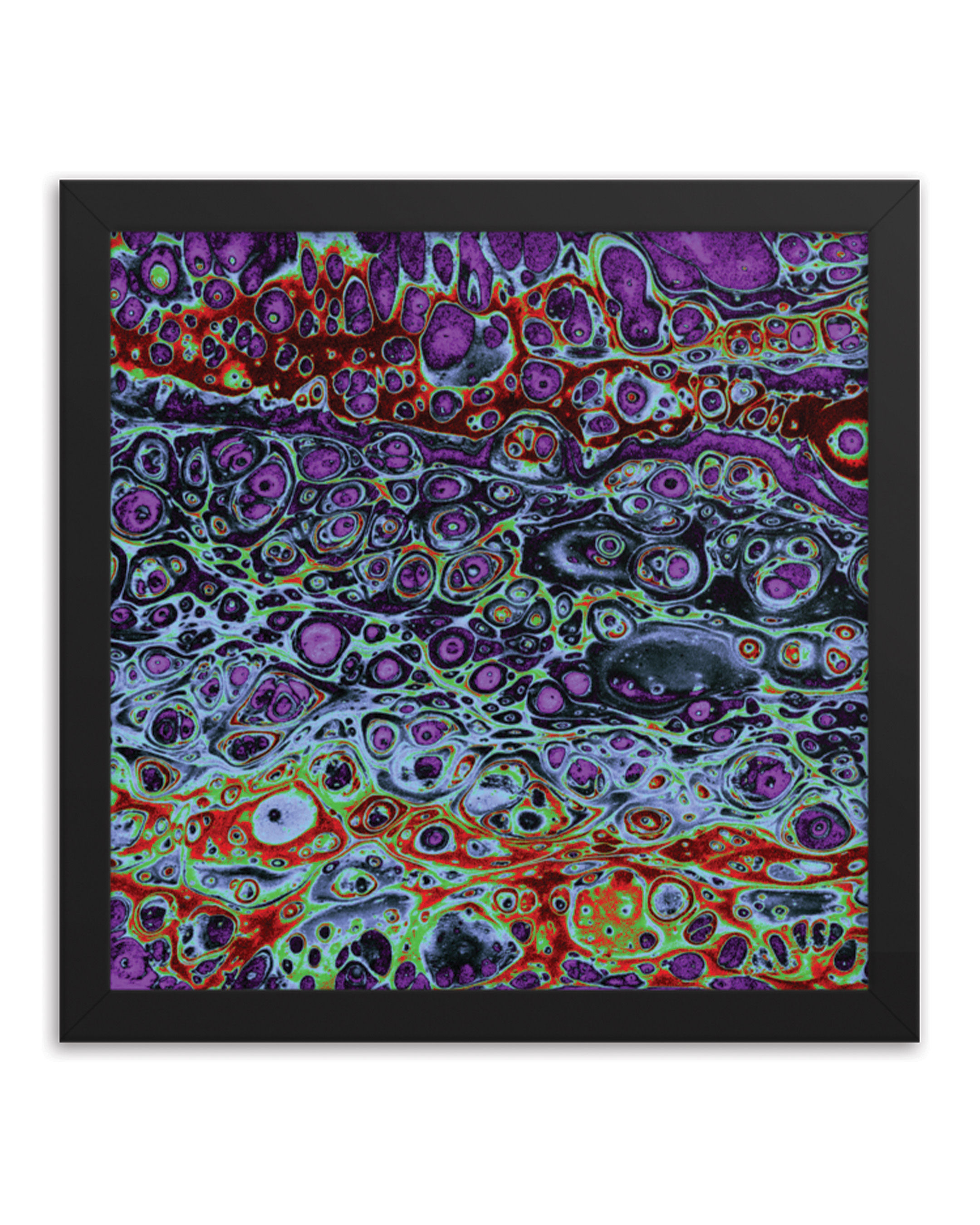 "Time To Be Free" 12x12" Inch Abstract Cell Pour Painting Print