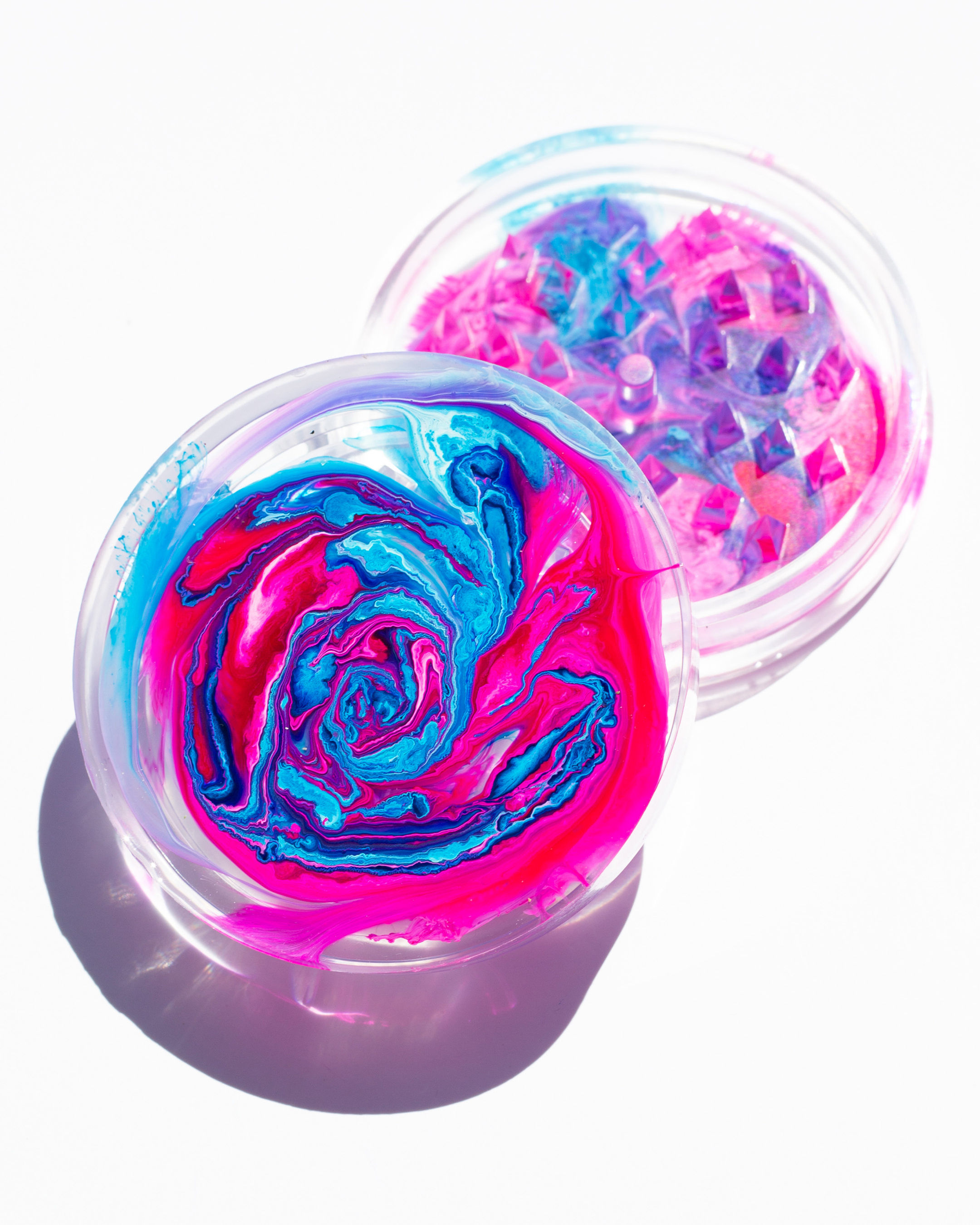 Candy Pink & Blue Abstract Grinder