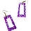 Thumbnail: Purple Holographic Dichroic Rectangle Earrings