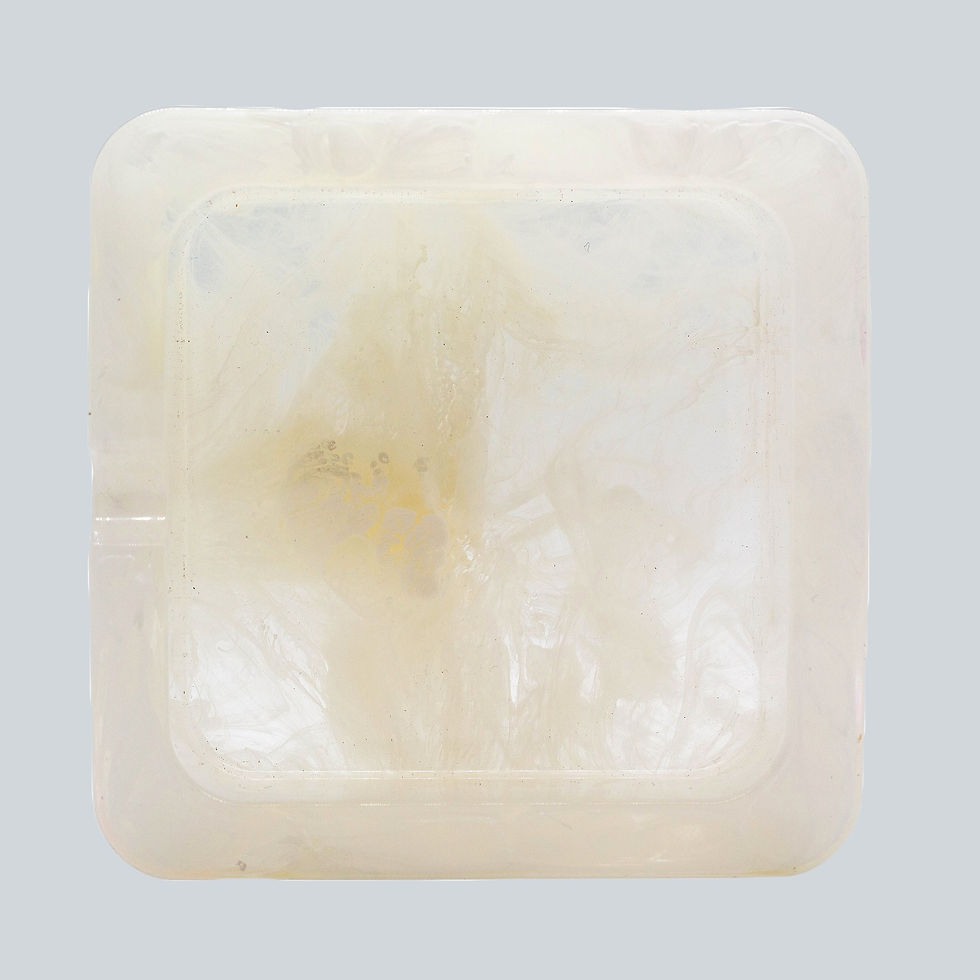 Up In Smoke White Abstract Ashtray