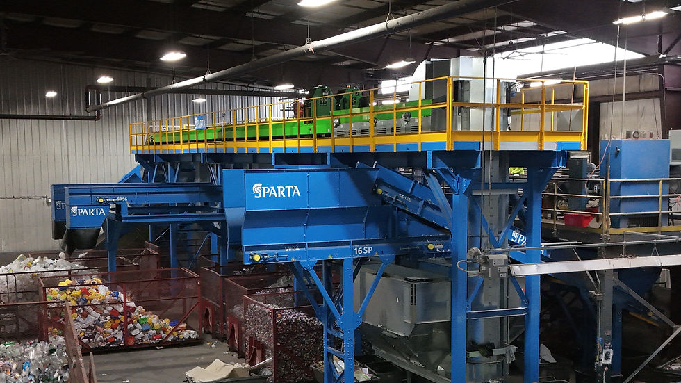 After: Automated container sort line completed by Sparta and Alchemy