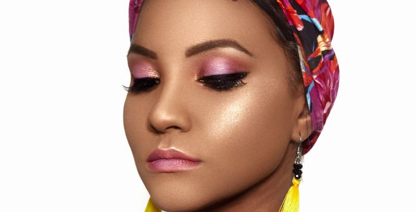 Turbante multicolor + Aretes de flecos amarillos