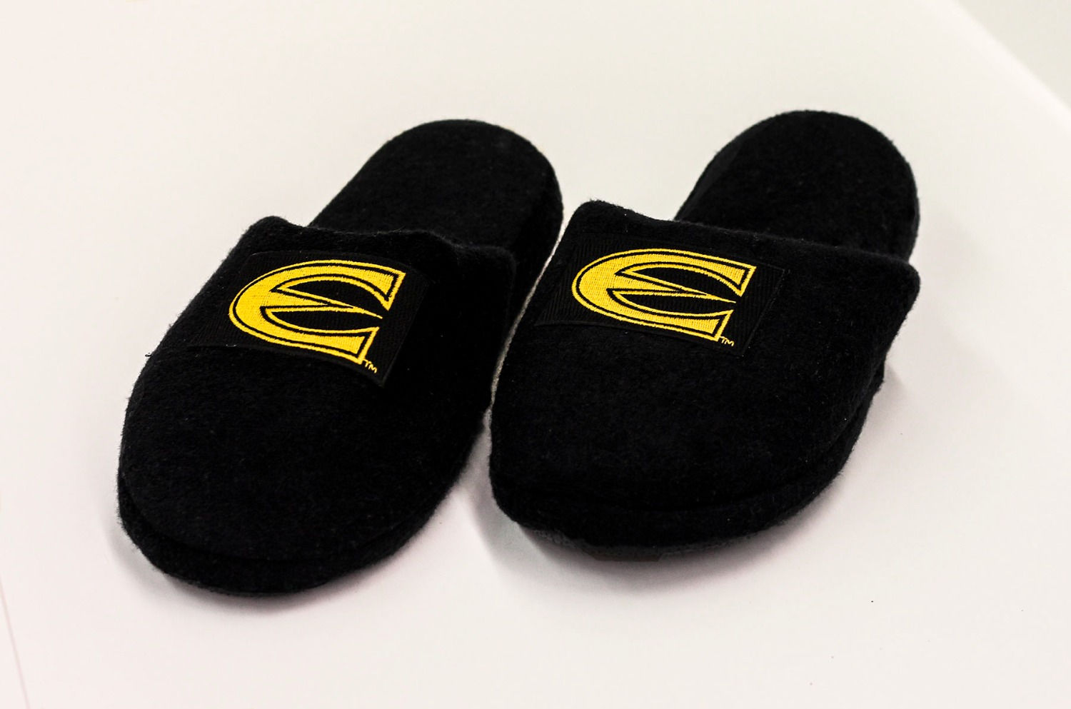 ESU Power E Black and Gold Slippers