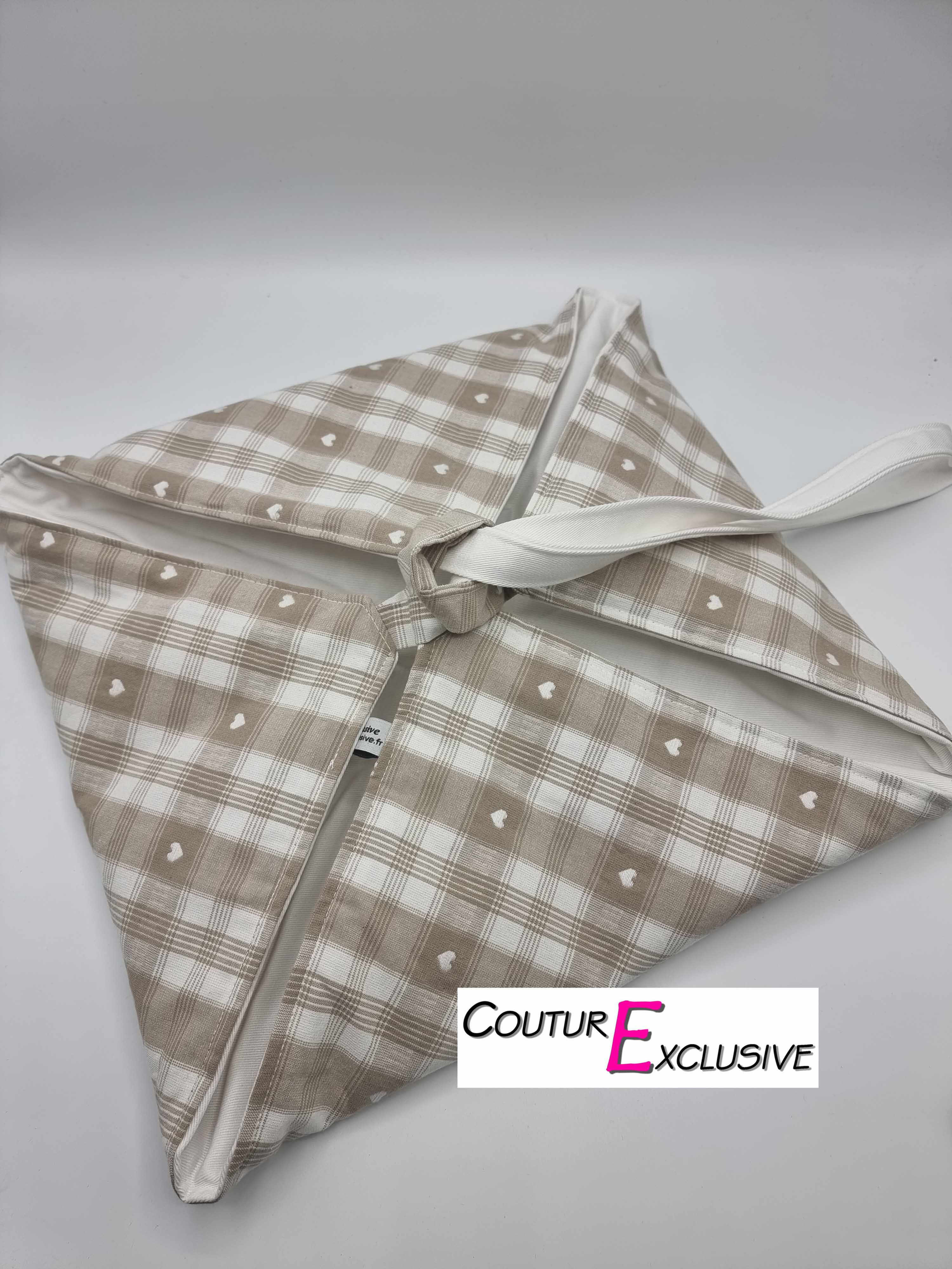 Sac à tarte réversible BEIGE/BLANC