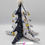 Miniature : Sapin hauteur 24cm, 6 branches, sapin/bleu étoile