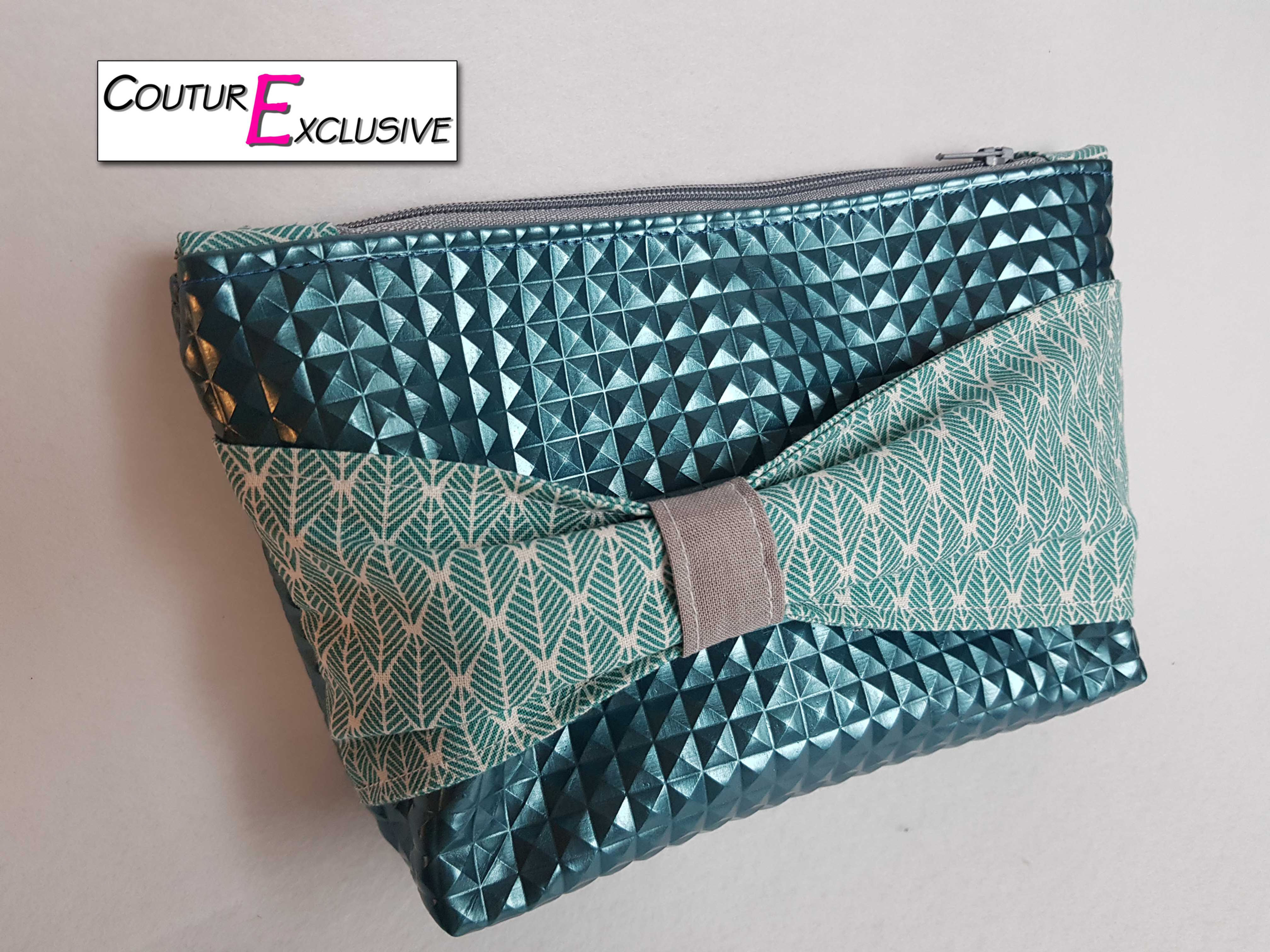 Trousse bleu brillant "Noeud"