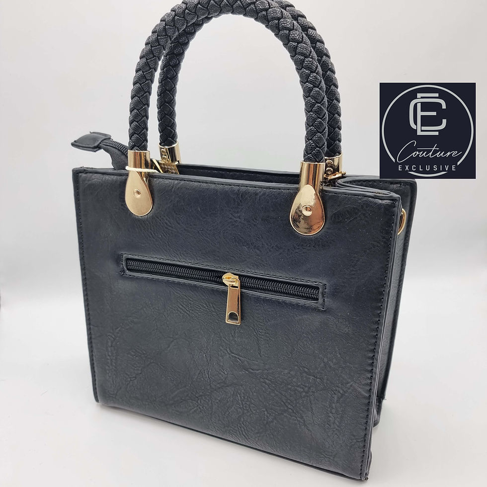 Miniature : Sac à main - noir avec pompon