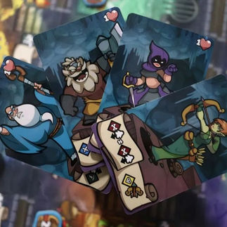 Cartas do jogo de tabuleiro Keep the heroes out!