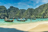 boats at beach in thailand