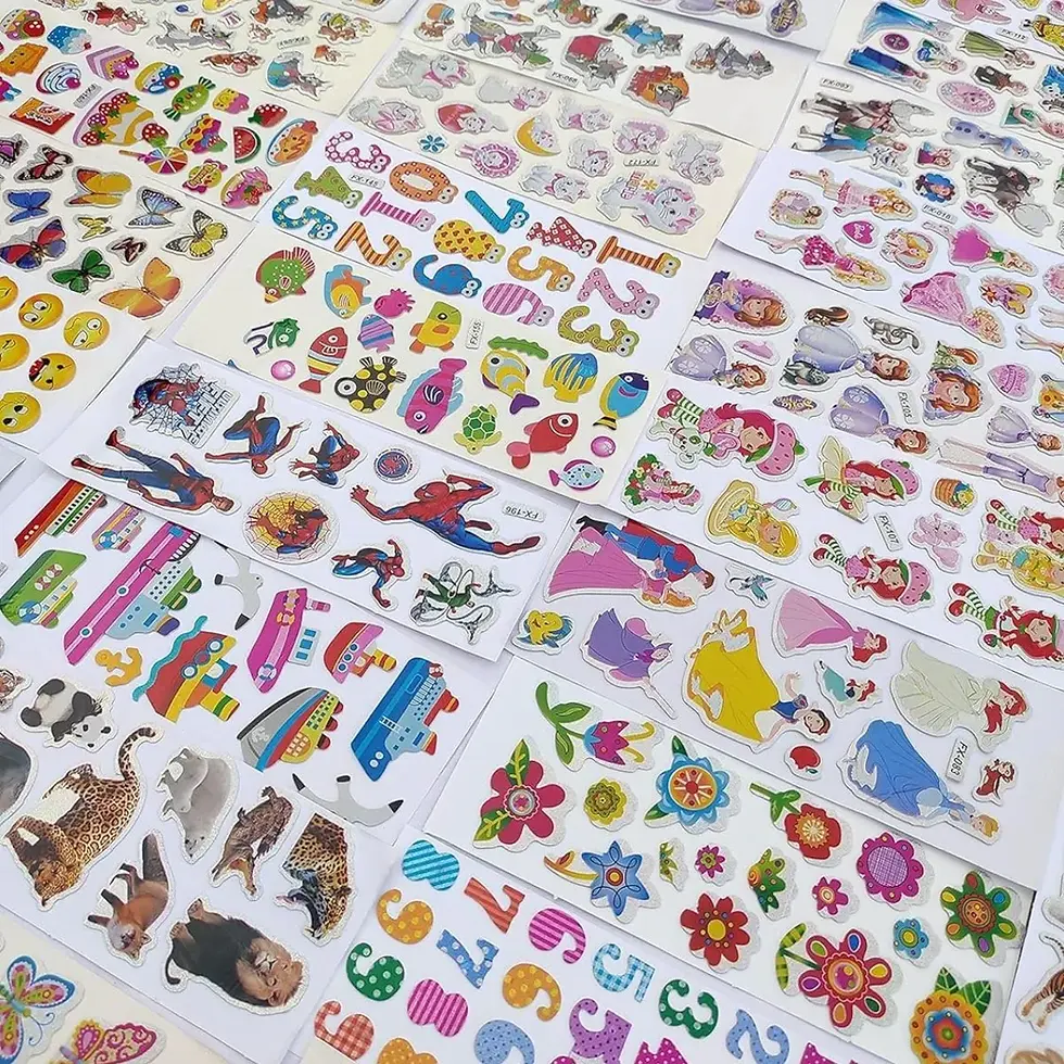 Thumbnail: ABC Season Store kids wall stickers – colorful 3D waterproof cartoon designs for playroom