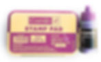 Camlin metal body violet stamp pad with 25ml refill ink bottle